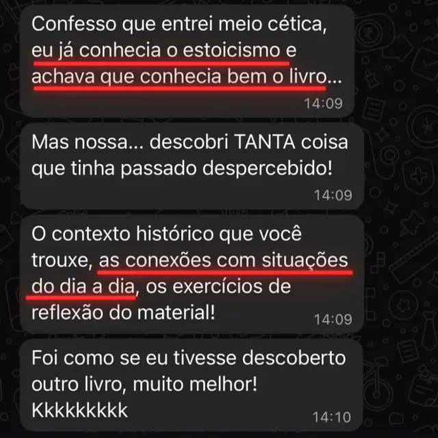 Depoimento de aluno — Para Ler e Viver Marco Aurélio