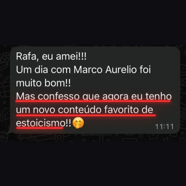 Depoimento de aluno — Para Ler e Viver Marco Aurélio