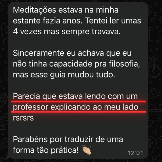 Depoimento de aluno